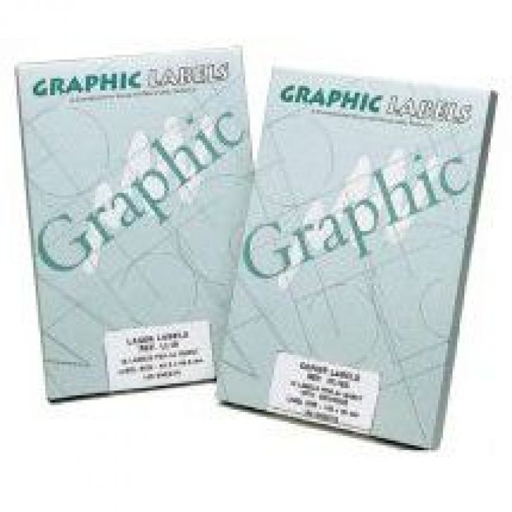 A4 Graphic Butt-Cut Copier Labels 2UP (210x148mm)