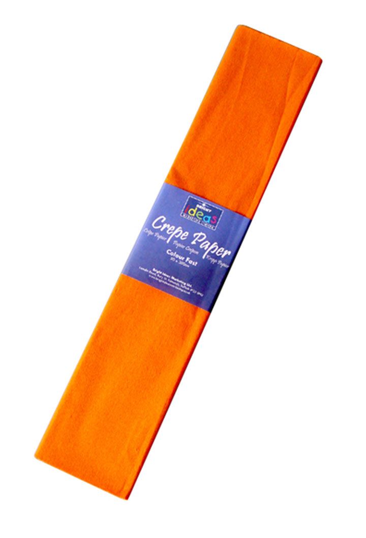 500mm x 3m Crepe Paper 28gsm Orange Clyde Paper and Print