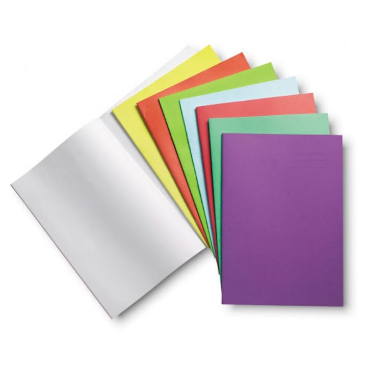 A4 Exercise Books 80 page Blank (no ruling) with Pink Cover