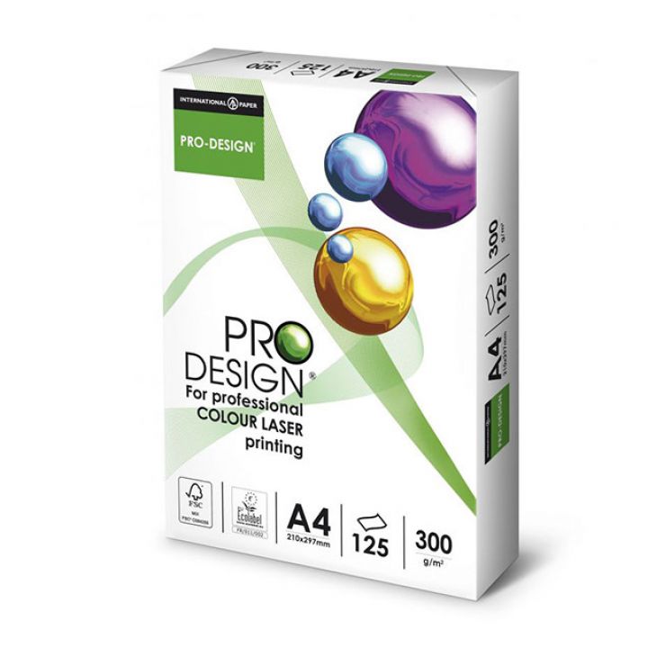 Pro-Design Paper A4 250gsm White Board for Colour Laser Printing