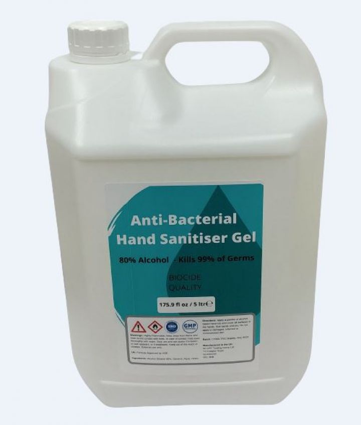 Anti-bacterial Hand Sanitiser Gel 5 litre
