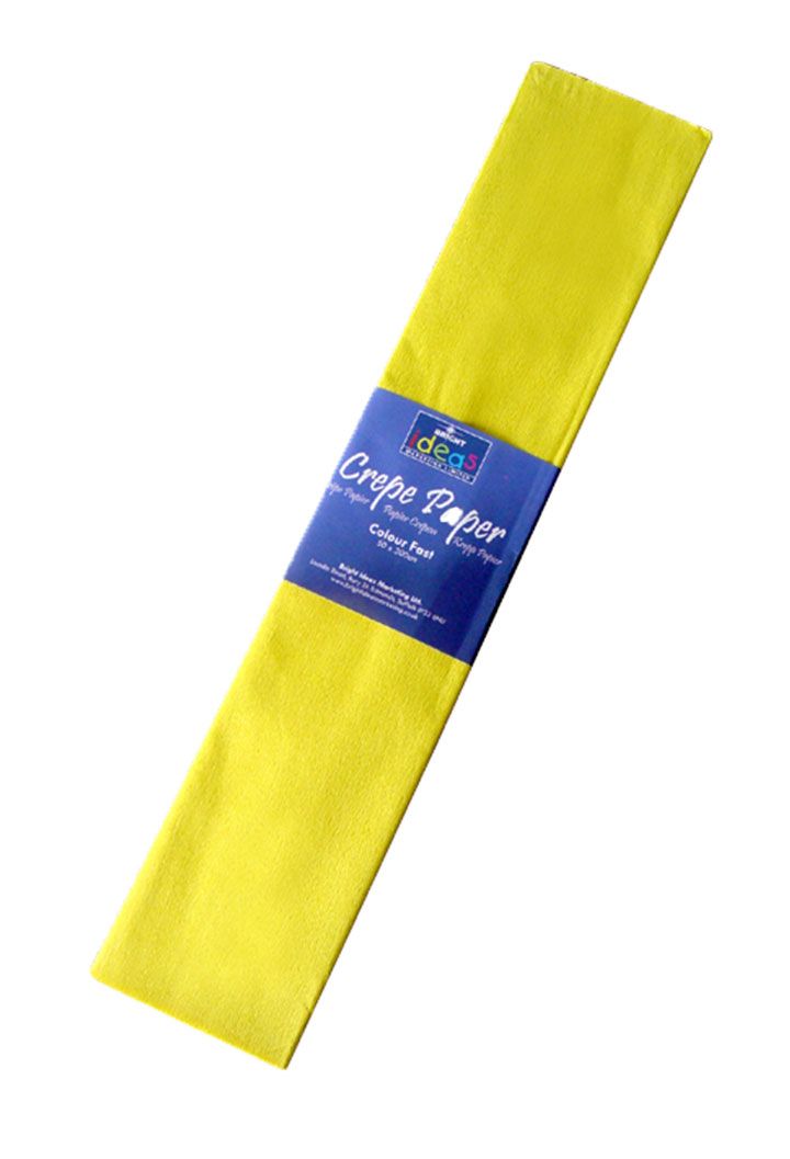 500mm x 3m Crepe Paper 28gsm Yellow