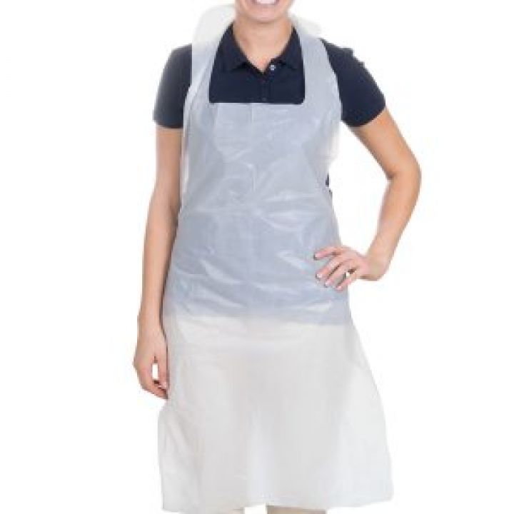 Disposable Aprons -White 686 x 1170mm 16Mu