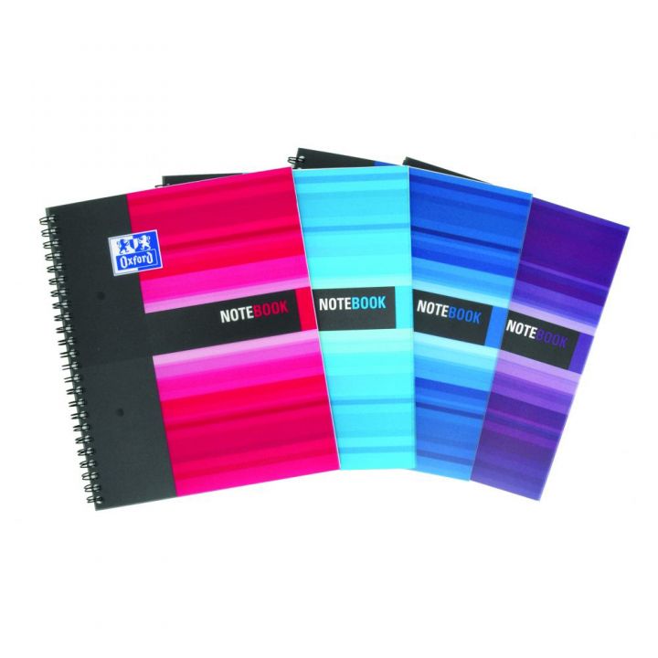 A4+ Oxford Wirebound Notebook 140 pages, pack of 5